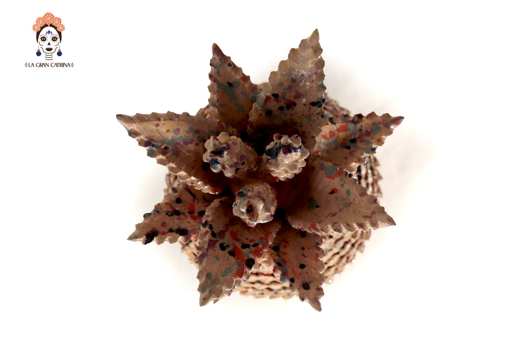 Michoacán Clay Pineapple - 26 in. - -Splashed Juan Gtz