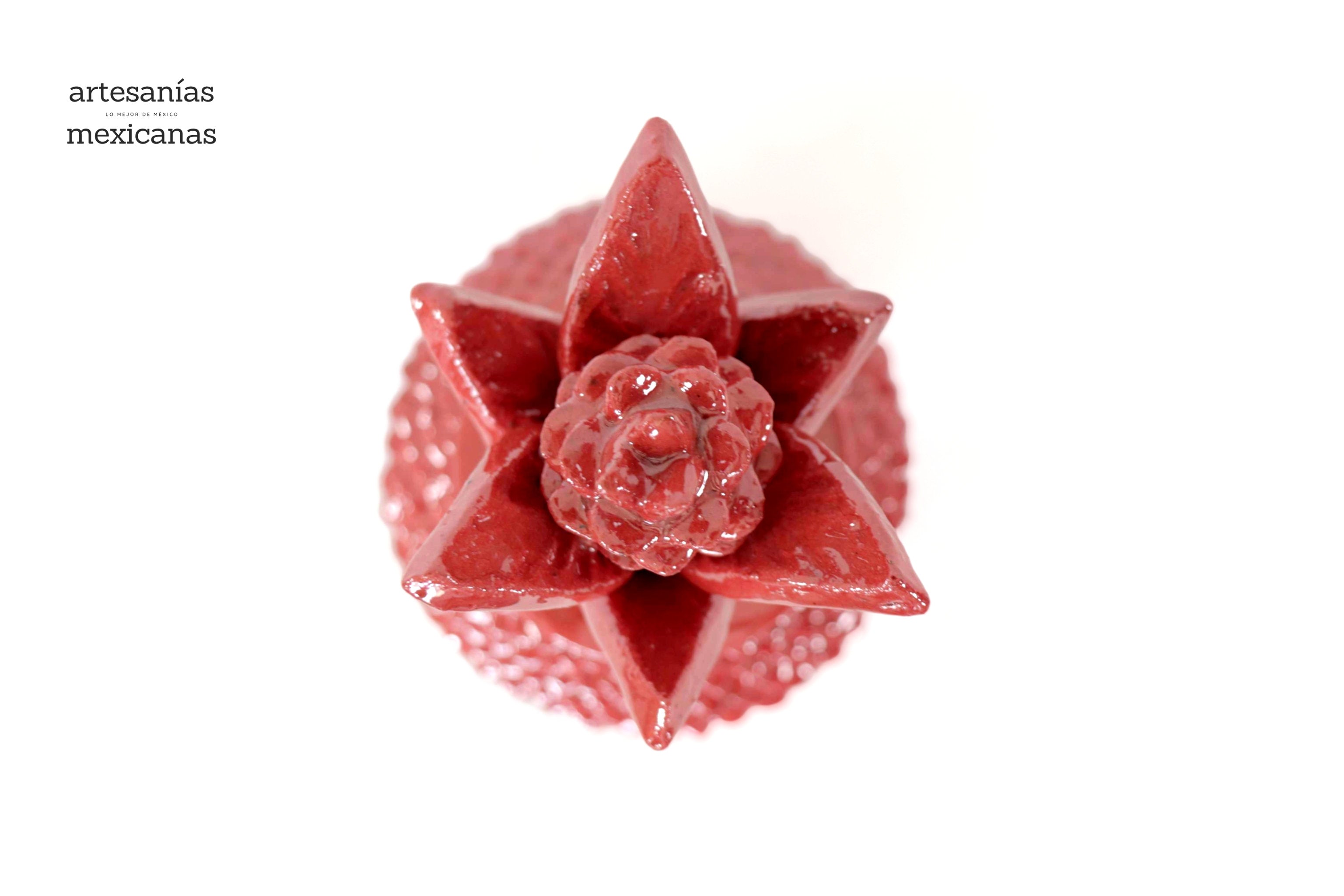 Red Pineapple Glazed Clay - 7.7 in. Juan Gtz