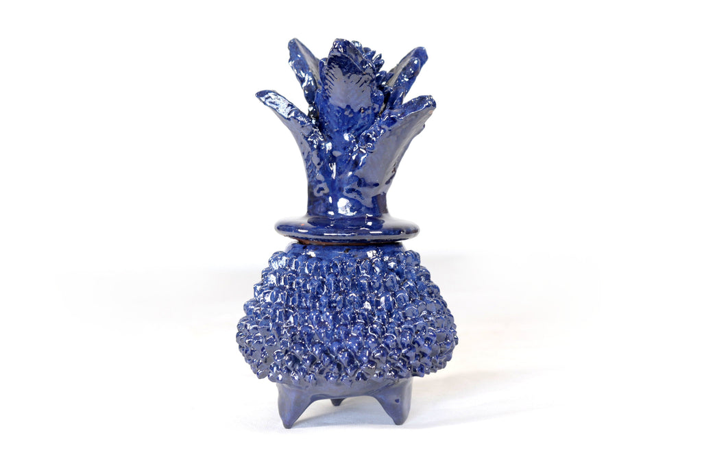 Michoacán Clay Pineapple - Spikes Blue - 7.7 in. Juan Gtz
