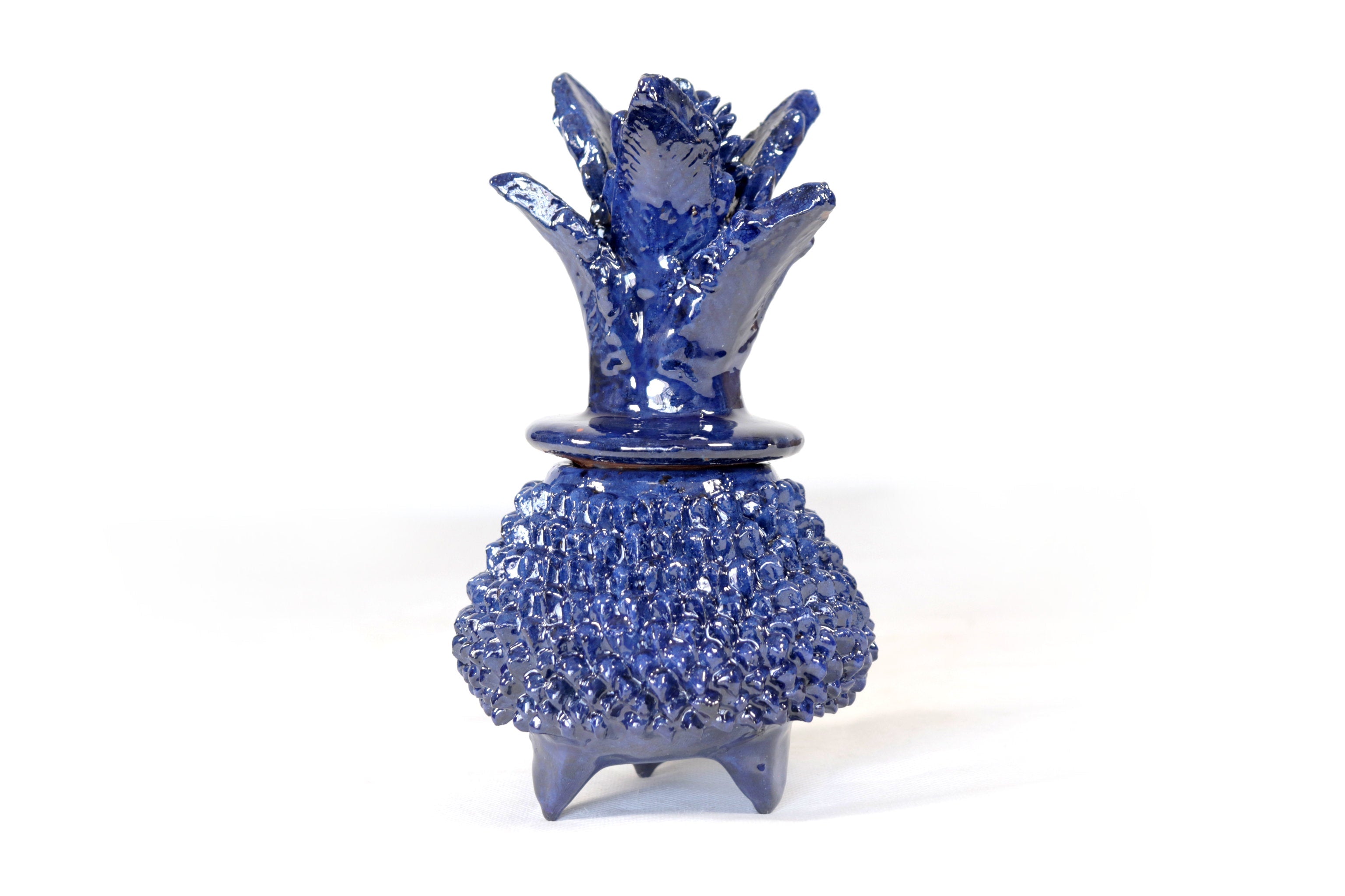 Michoacán Clay Pineapple - Spikes Blue - 7.7 in. Juan Gtz