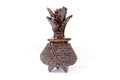 Brown Pineapple of dotted glazed clay - 7.7 in. Juan Gtz