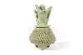 Glazed Clay Pineapple - Brick Pattern Green olive - 7.7 in. Juan Gtz