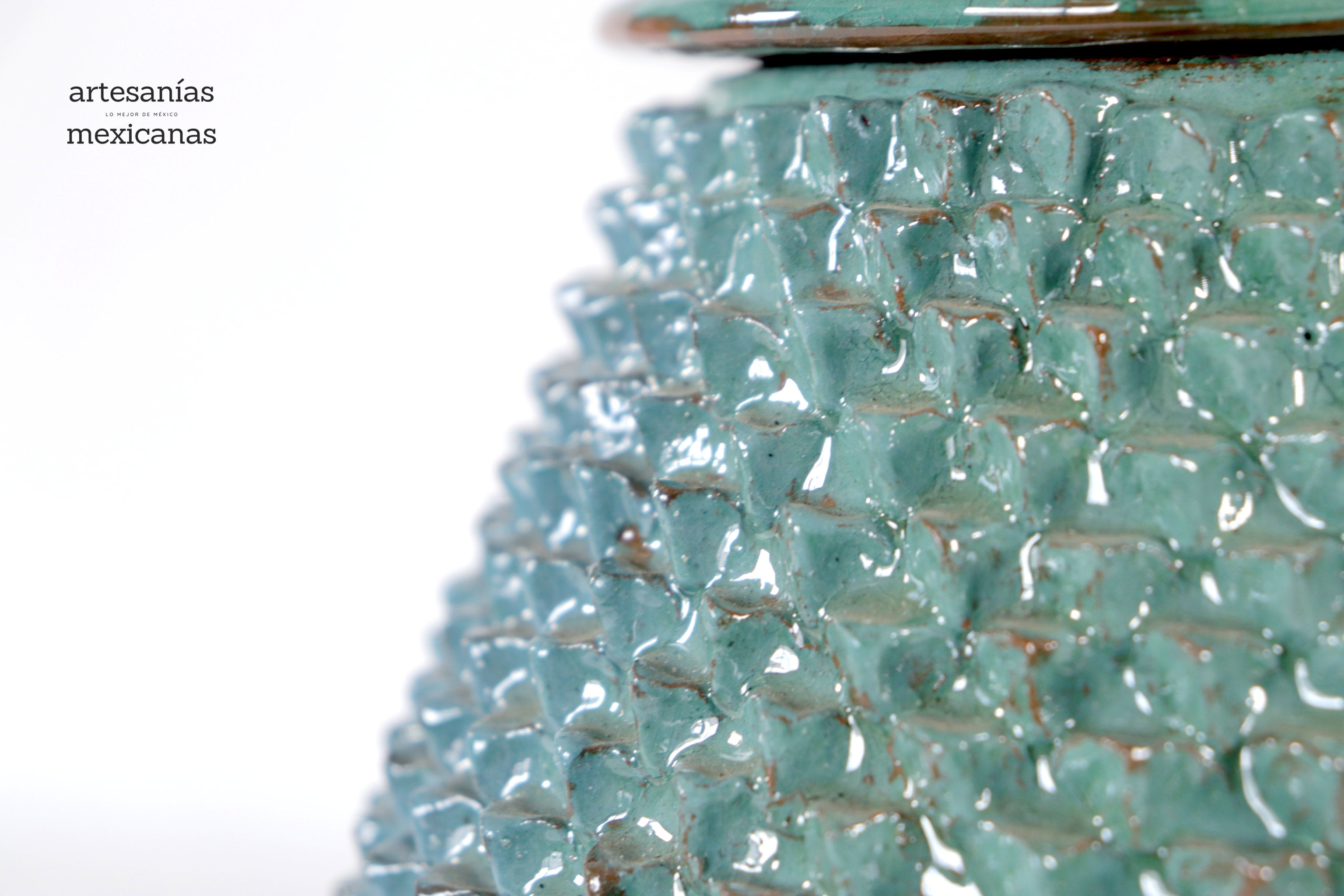 Turquoise Pineapple with Spikes - 16 in. - Made to Order Juan Gtz