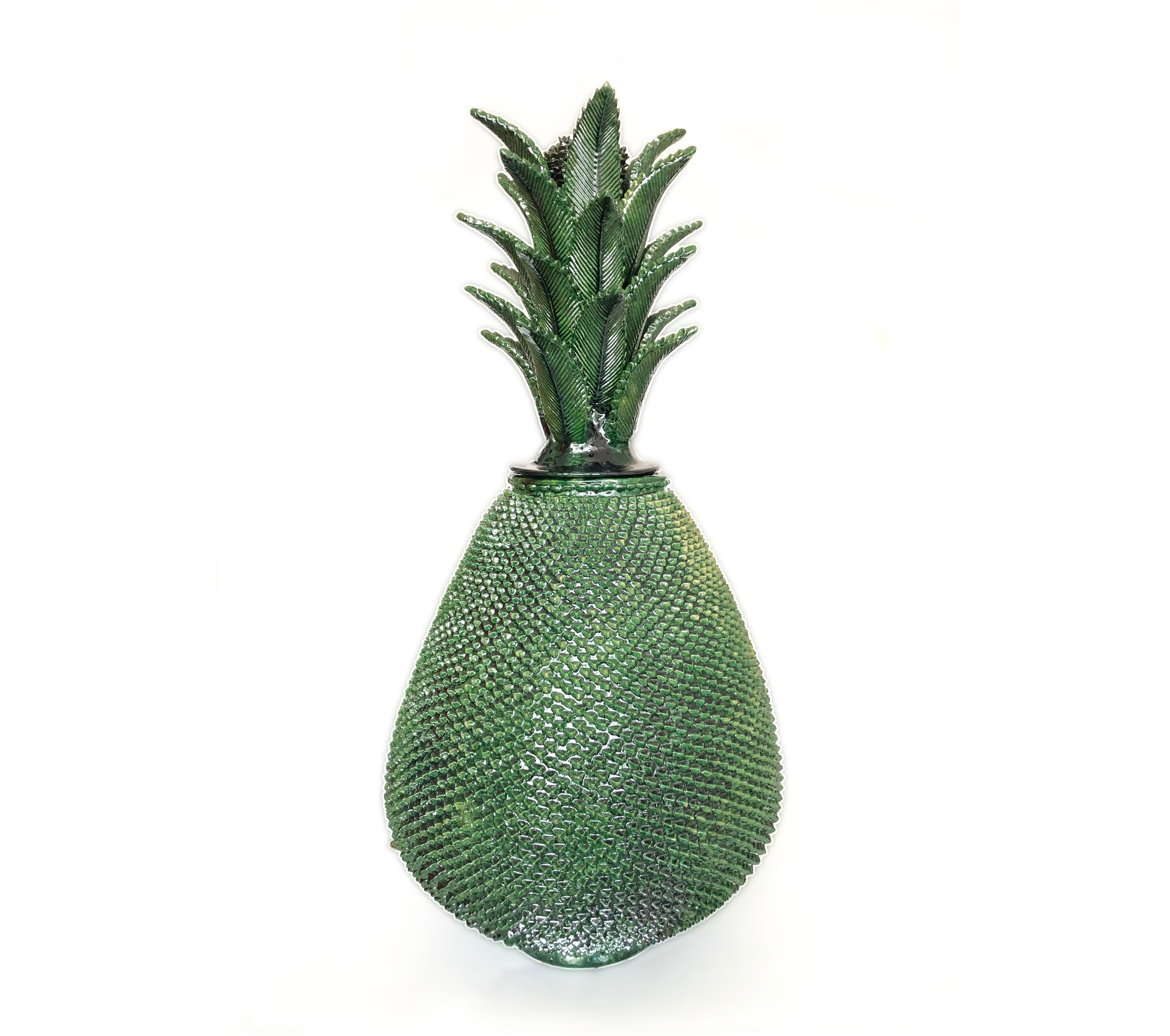 Michoacán Clay Pineapple - Green - 40 in. - Made to Order Juan Gtz