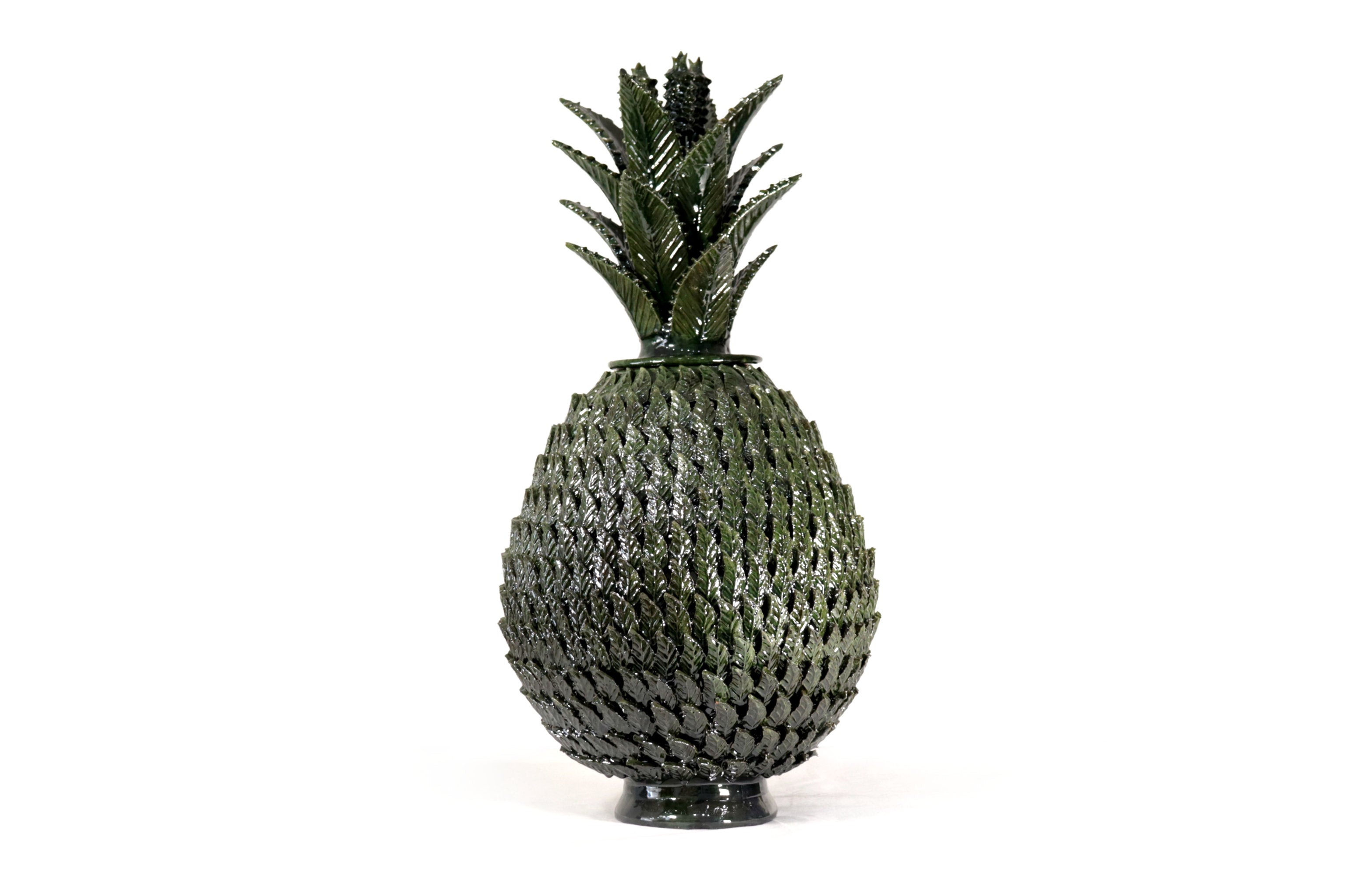 Michoacán Clay Pineapple - 27.5 in. - Green Juan Gtz