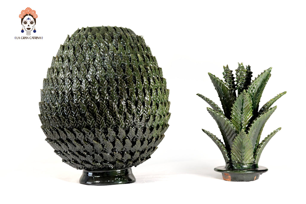 Michoacán Clay Pineapple - 27.5 in. - Green Juan Gtz