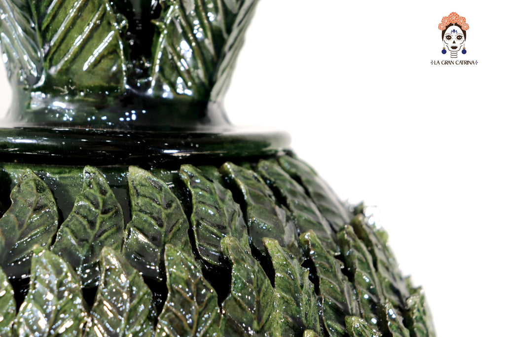 Michoacán Clay Pineapple - 27.5 in. - Green Juan Gtz