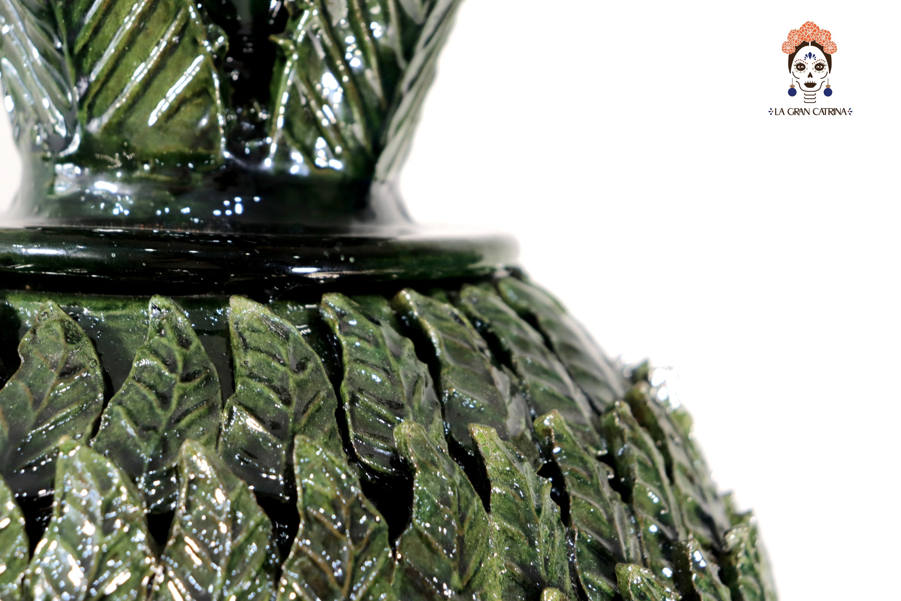Michoacán Clay Pineapple - 27.5 in. - Green Juan Gtz