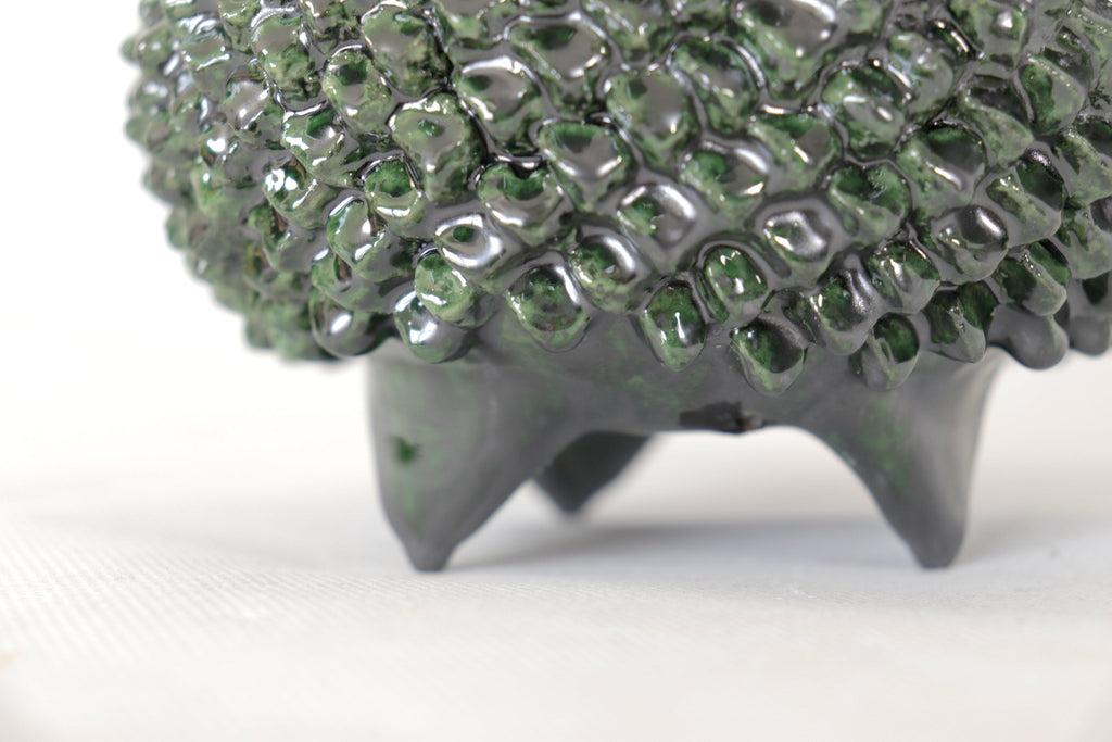 Green Pineapple with Spikes Glazed Clay - 8.6 in. Juan Gtz