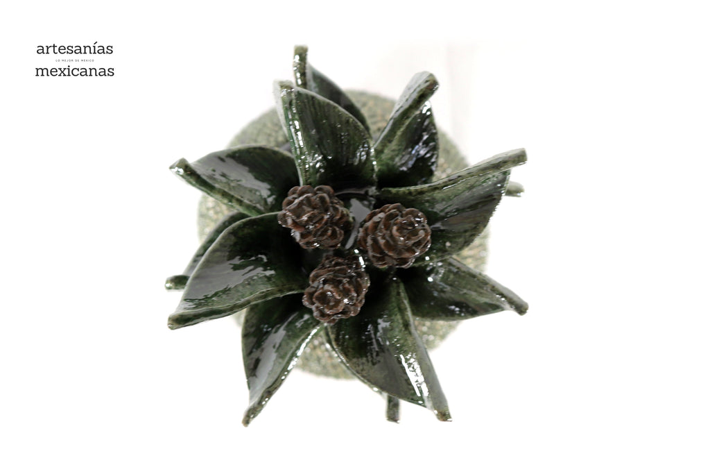 Pineapple with Spikes Green Wavy Lid - 20 in. - Made to Order Juan Gtz