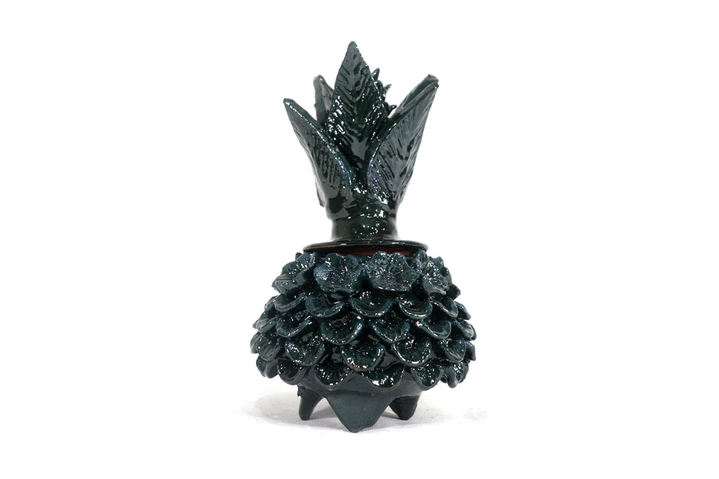 Michoacán Clay Pineapple - Green small petals and flowers - 7.7 in. - Made to Order +10 Pcs. Juan Gtz