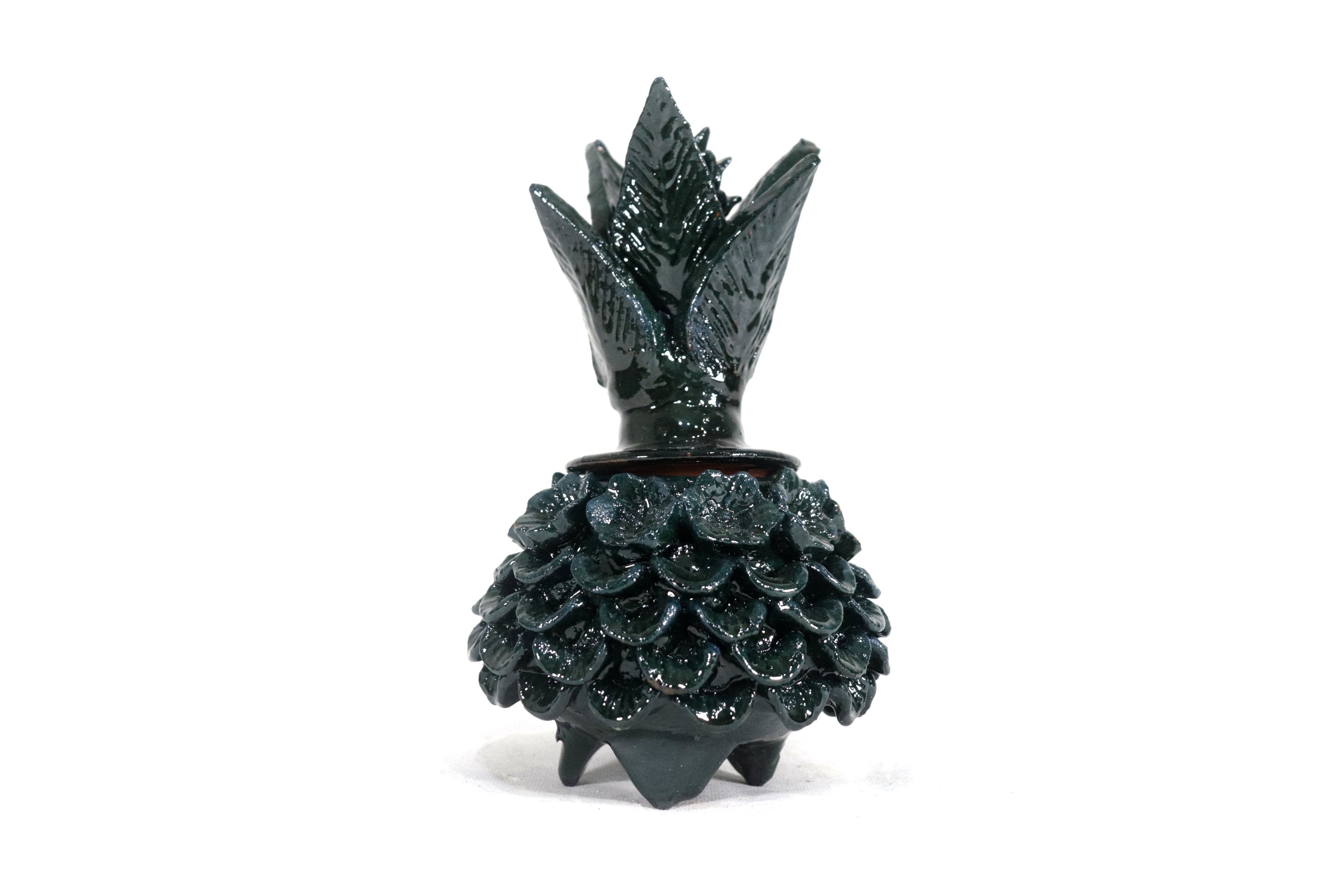 Michoacán Clay Pineapple - Green small petals and flowers - 7.7 in. - Made to Order +10 Pcs. Juan Gtz