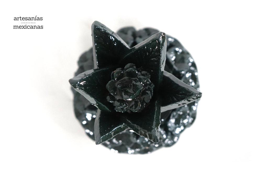 Michoacán Clay Pineapple - Green small petals and flowers - 7.7 in. - Made to Order +10 Pcs. Juan Gtz