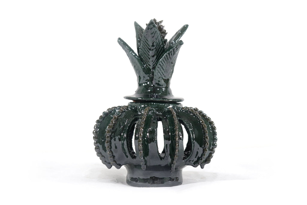 Michoacán Clay Pineapple - Green small barrel cactus openwork - 7.7 in. - Made to Order Juan Gtz