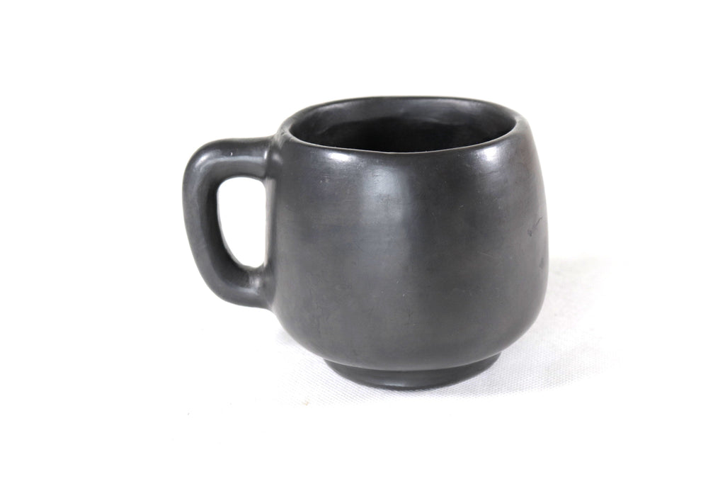 Cups Handcrafted Black Clay - Wholesale 10+ Pieces or More. 3.5 in. Tere Oax