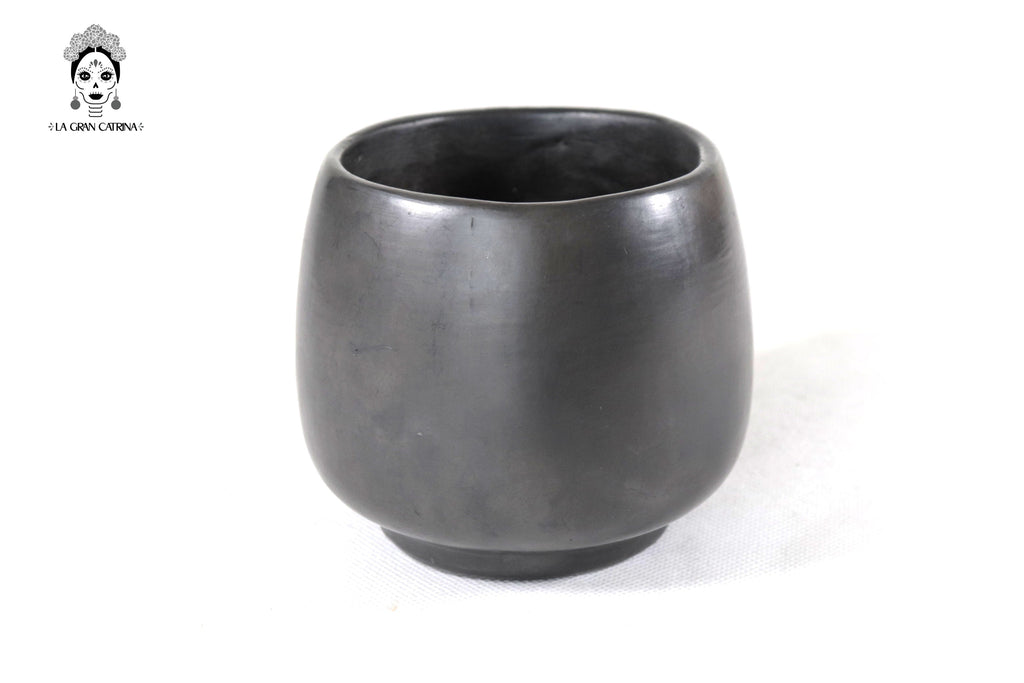 Cups Handcrafted Black Clay - Wholesale 10+ Pieces or More. 3.5 in. Tere Oax