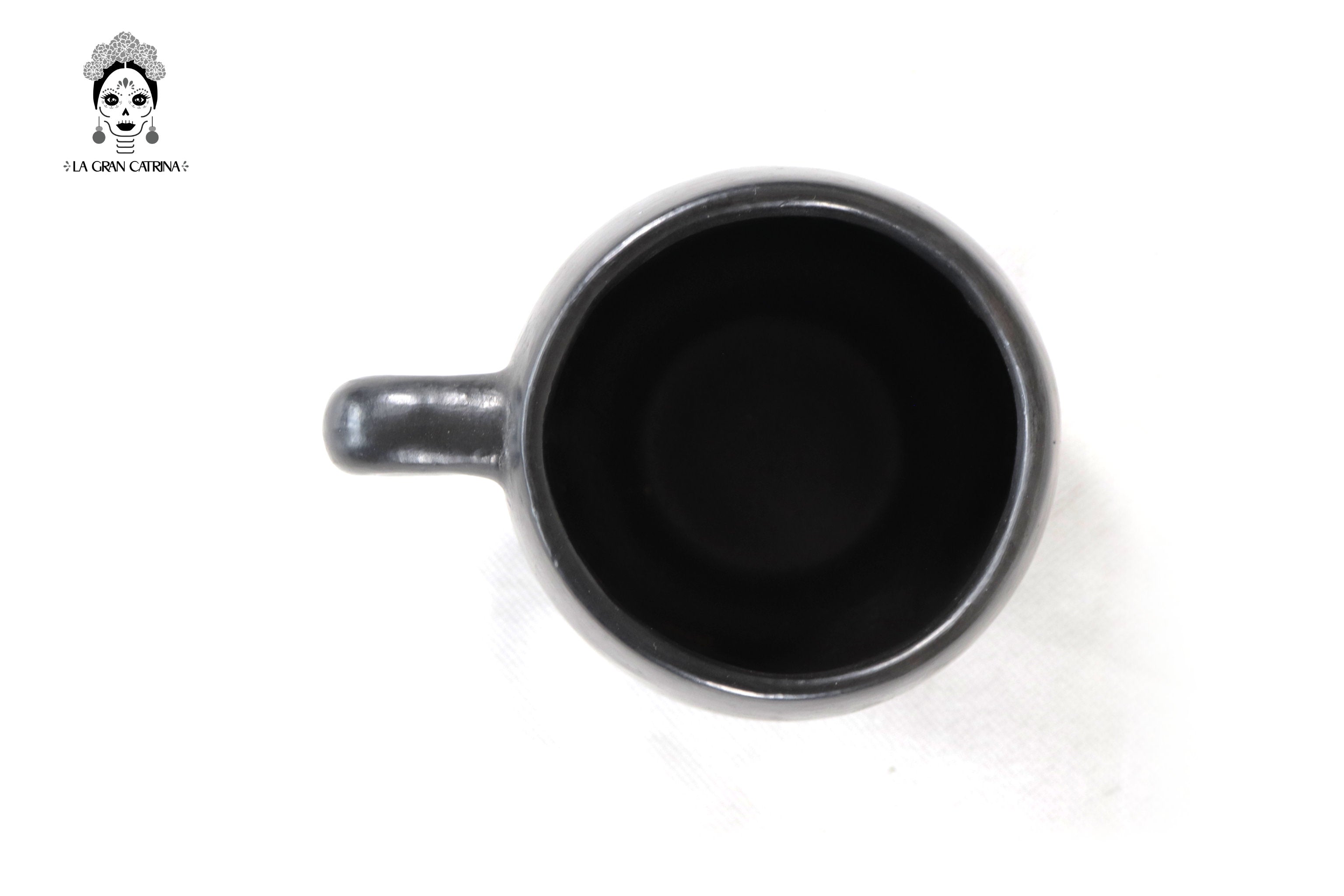Cups Handcrafted Black Clay - Wholesale 10+ Pieces or More. 3.5 in. Tere Oax