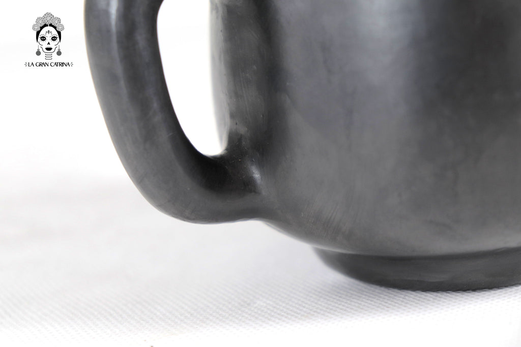 Cups Handcrafted Black Clay - Wholesale 10+ Pieces or More. 3.5 in. Tere Oax