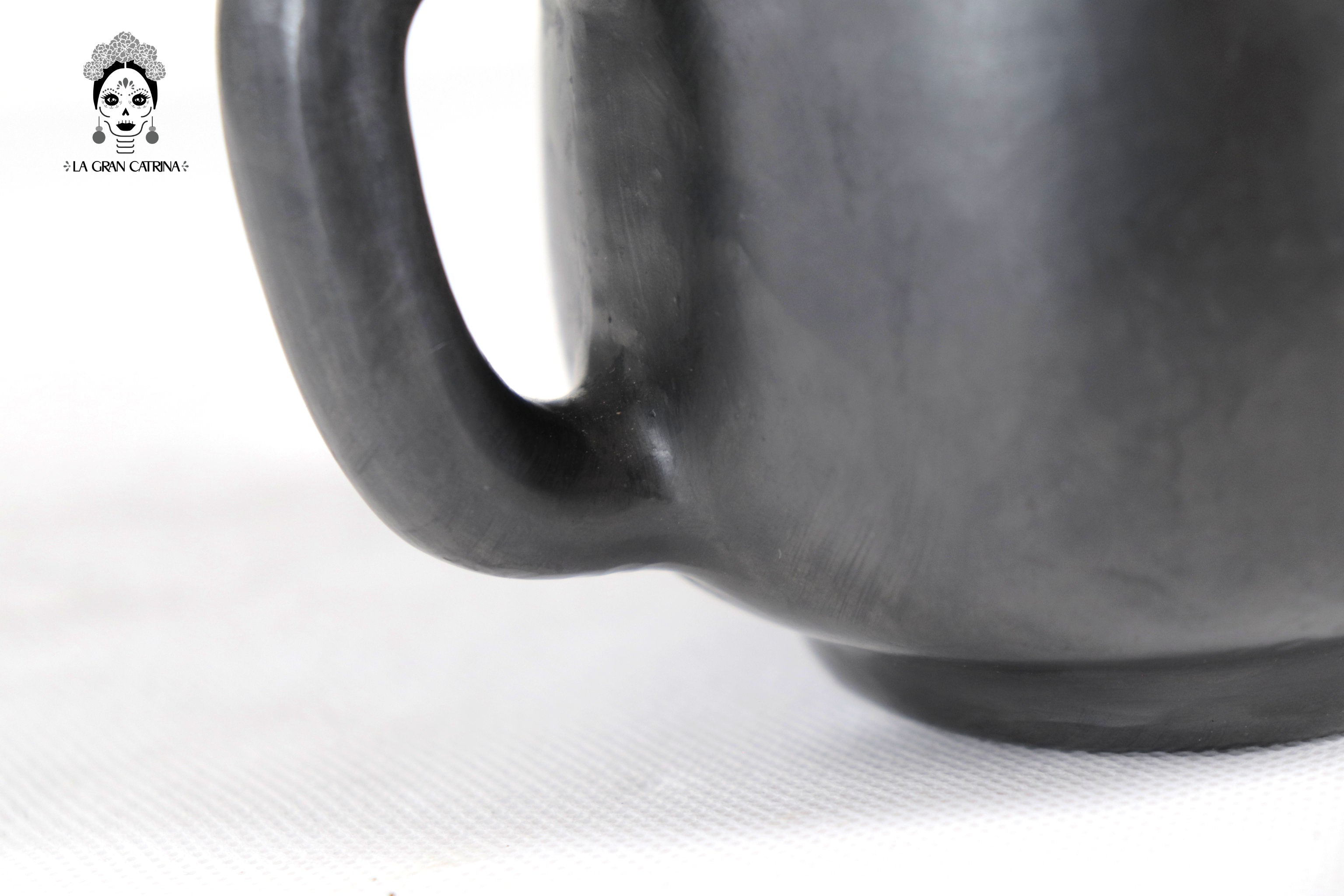 Cups Handcrafted Black Clay - Wholesale 10+ Pieces or More. 3.5 in. Tere Oax
