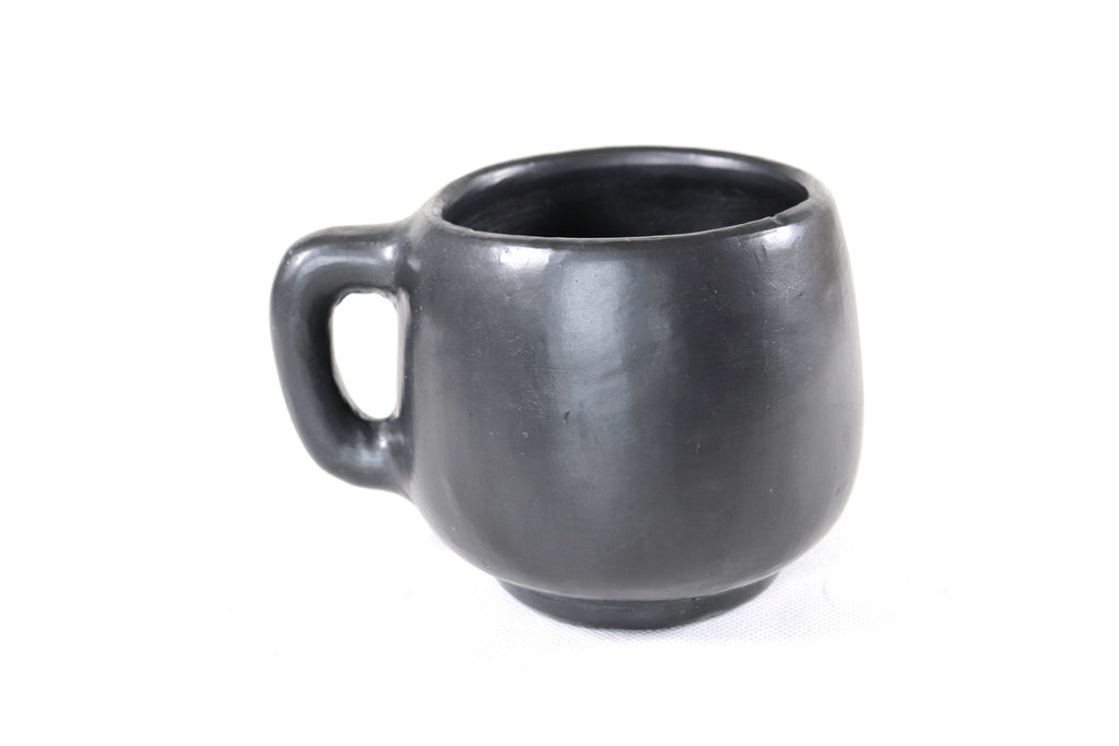 Cups Handcrafted Black Clay - Wholesale 10+ Pieces or More. 3.5 in. Tere Oax