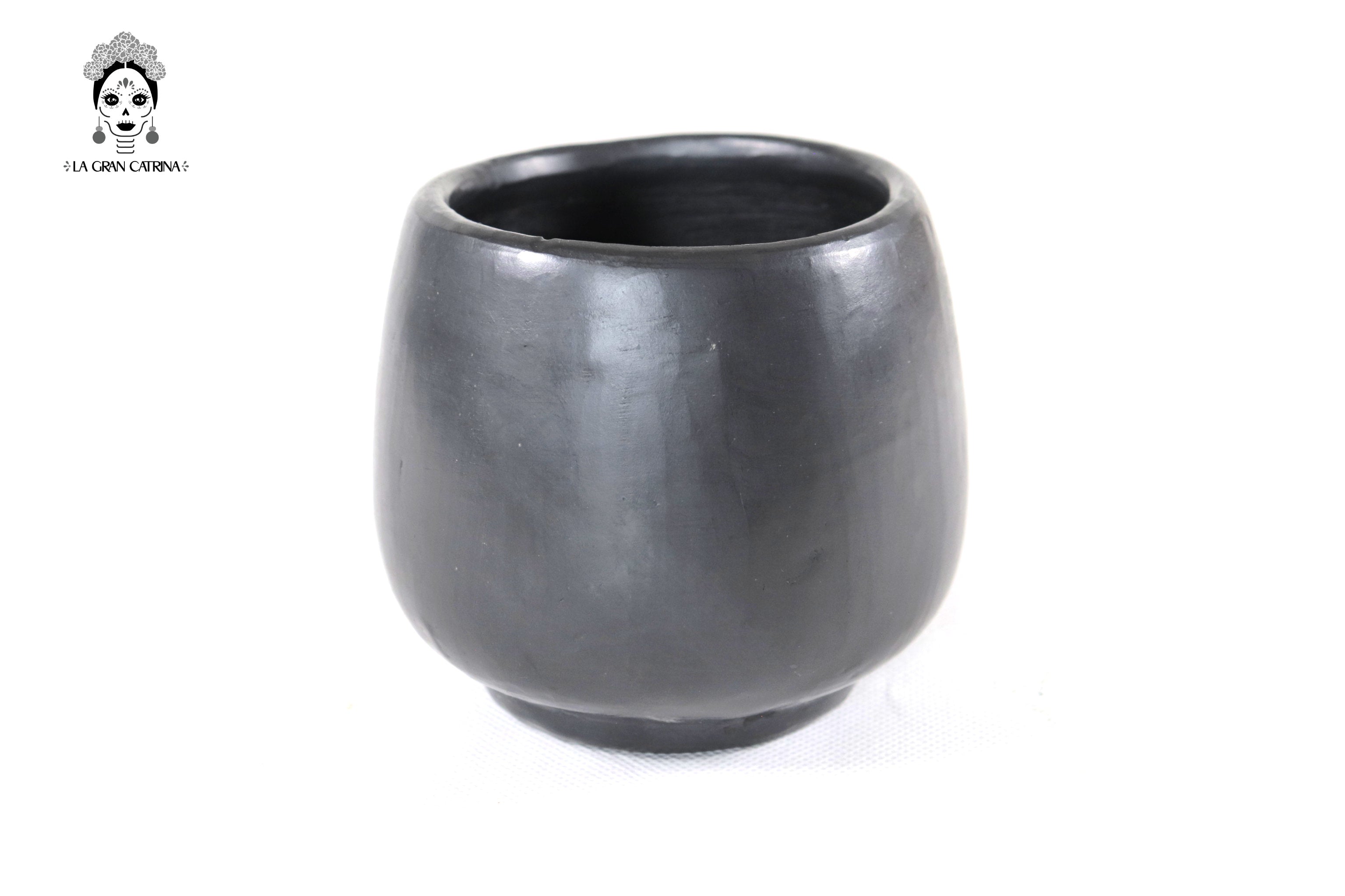 Cups Handcrafted Black Clay - Wholesale 10+ Pieces or More. 3.5 in. Tere Oax