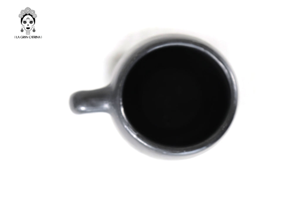 Cups Handcrafted Black Clay - Wholesale 10+ Pieces or More. 3.5 in. Tere Oax