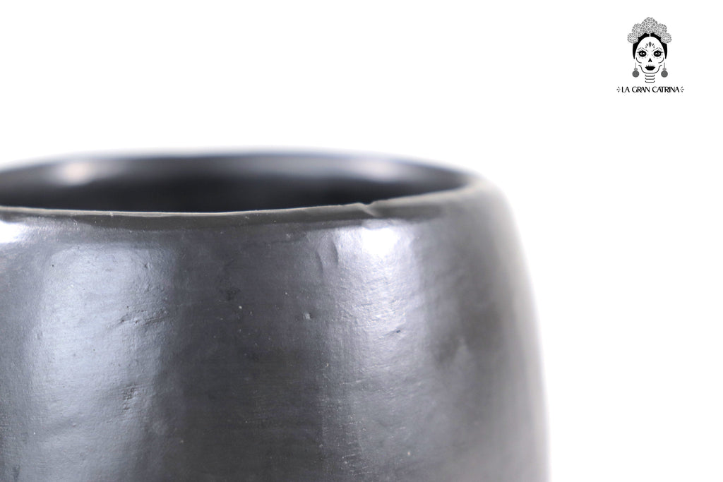 Cups Handcrafted Black Clay - Wholesale 10+ Pieces or More. 3.5 in. Tere Oax