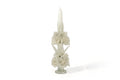 Sculpted Candle - Decorative Flowers White - 11 in. Viviana