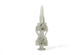 Sculpted Candle - Decorative Flowers White Olive - 11 in. Viviana