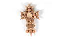 Handcrafted Cross of la Virgin of Guadalupe with Flowers - 4.1 in. Cecilio
