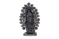 Virgin of Guadalupe - Clay black with Butterflies and flowers - 8.8 in. Cecilio
