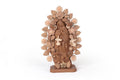 Virgin of Guadalupe - Natural Clay with Butterflies and flowers tono brown - 8.8 in. Cecilio
