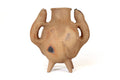 Vase of Natural Clay with Handles of Lagartija - 15.7 in. Zipiajo