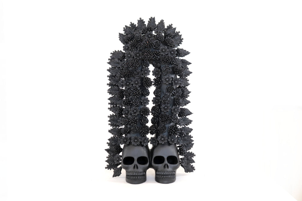 Arch black of skulls and flowers - 16.5 in. Misael Jacobo