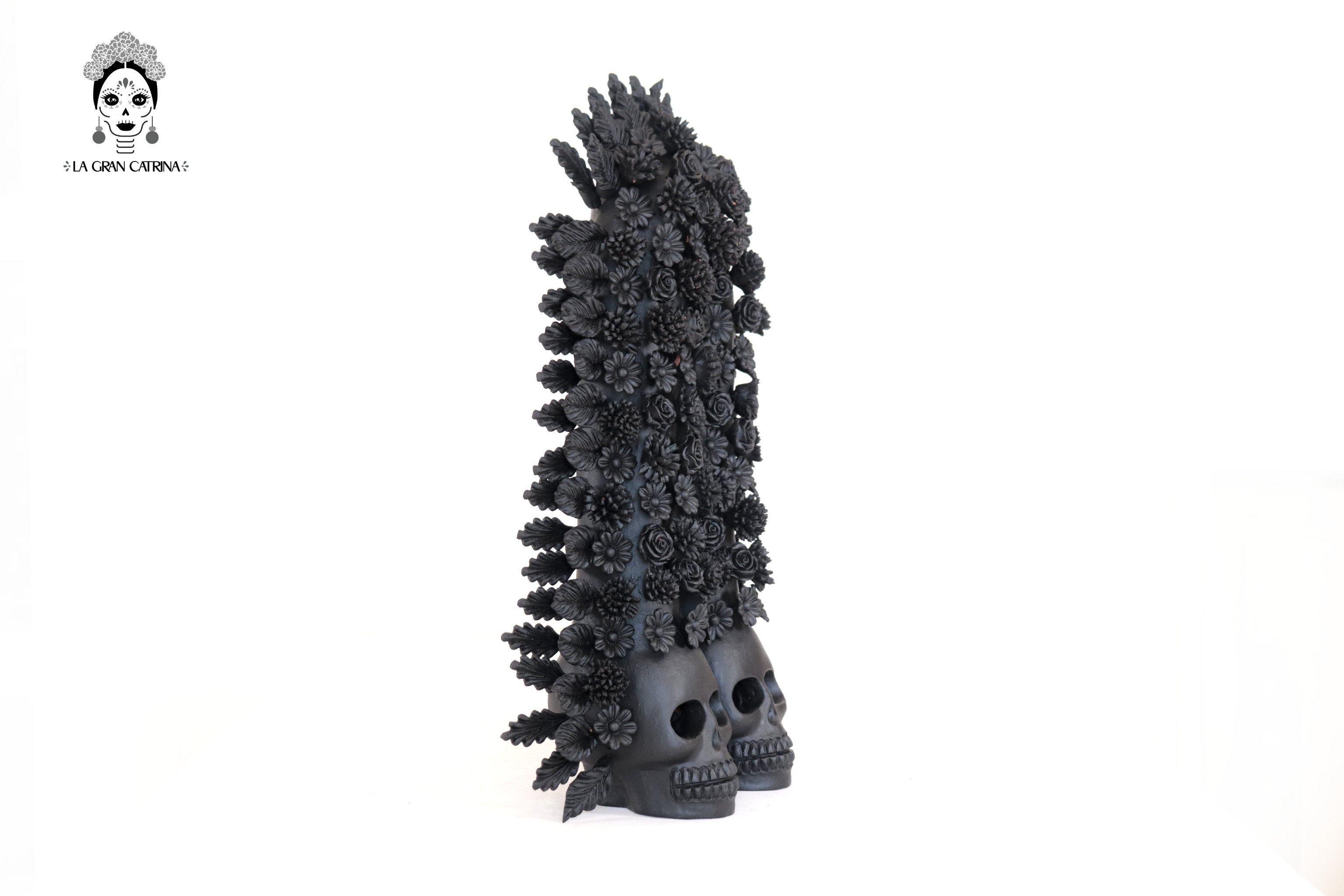 Arch black of skulls and flowers - 16.5 in. Misael Jacobo