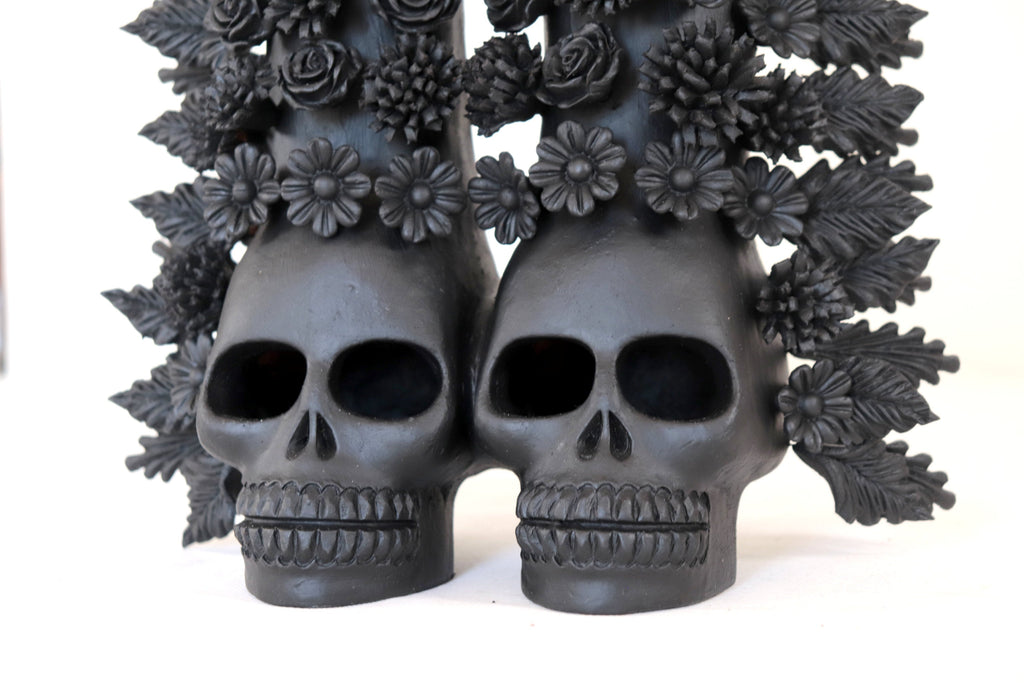 Arch black of skulls and flowers - 16.5 in. Misael Jacobo