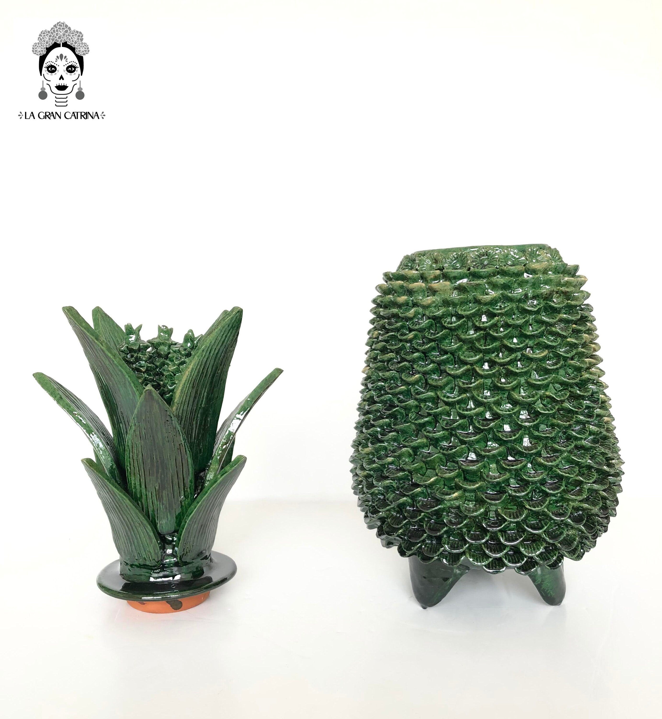 Michoacán Clay Pineapple - Papaya Green - 22 in. Juan Gtz