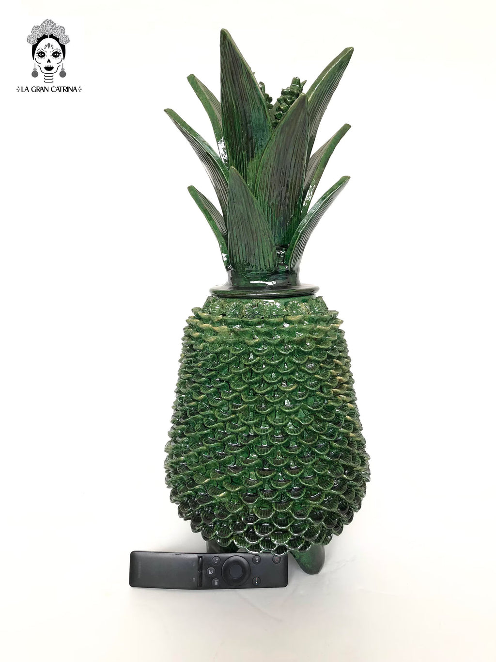 Michoacán Clay Pineapple - Papaya Green - 22 in. Juan Gtz