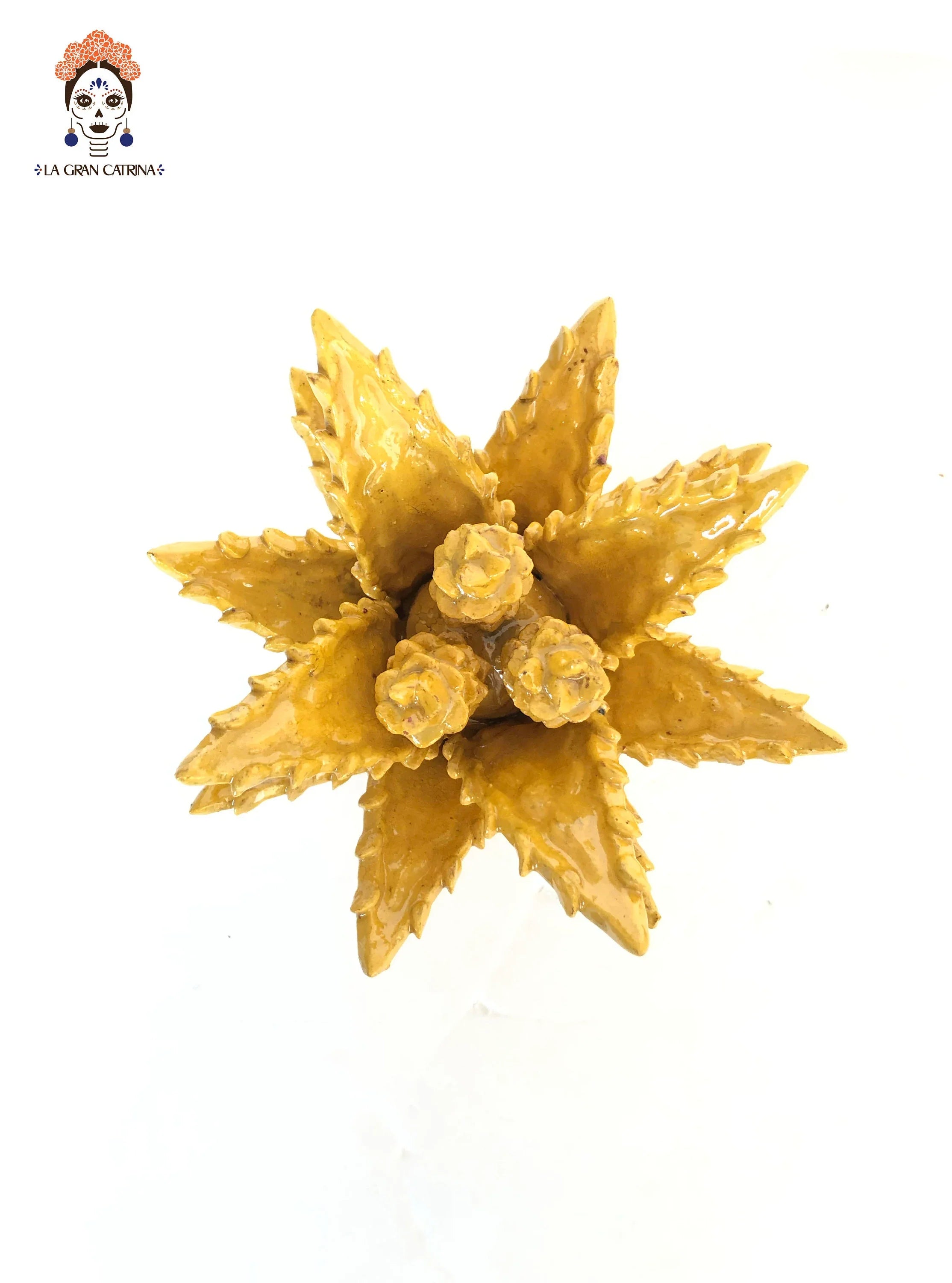 Michoacán Clay Pineapple - Yellow barrel cactus - 26 in. - Made to Order Juan Gtz