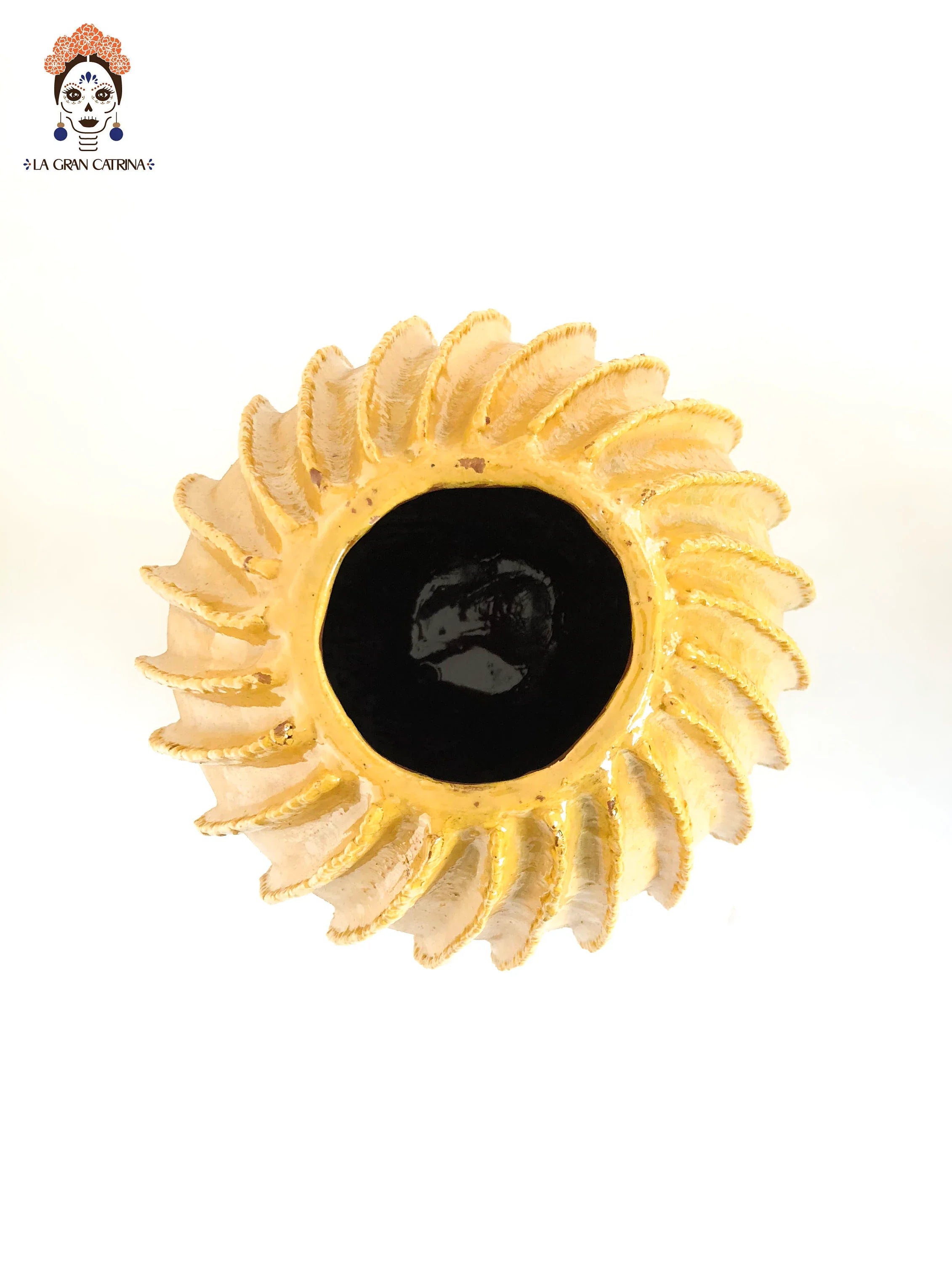 Michoacán Clay Pineapple - Yellow barrel cactus - 26 in. - Made to Order Juan Gtz