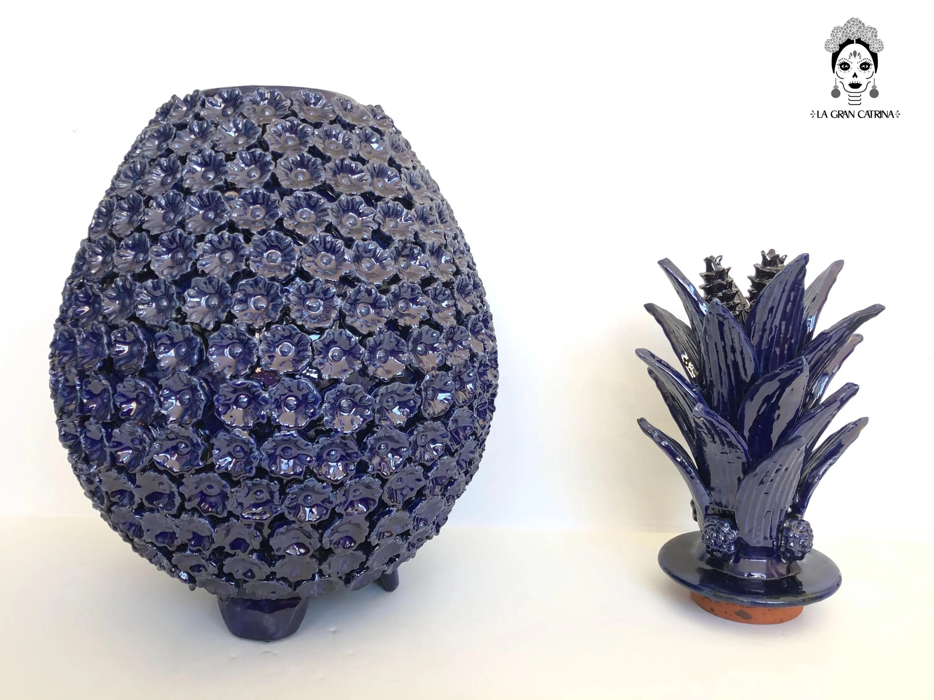 Michoacán Clay Pineapple - 26 in. - Flowers Blue Juan Gtz