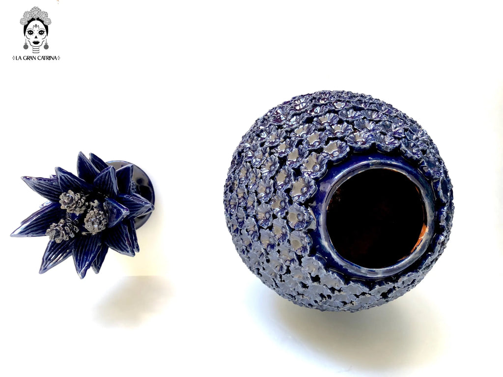 Michoacán Clay Pineapple - 26 in. - Flowers Blue Juan Gtz