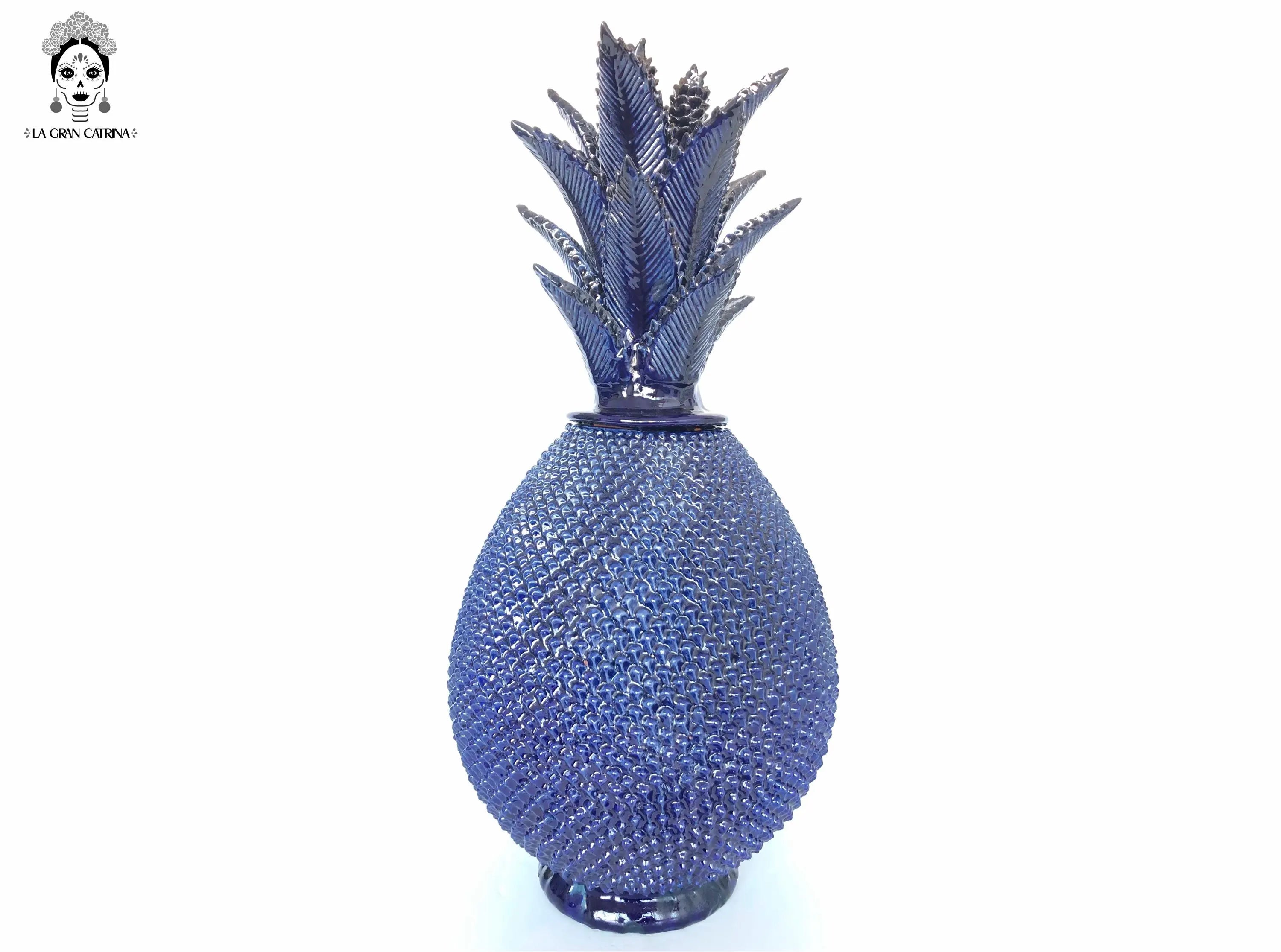 Michoacán Clay Pineapple - 26 in. - Dotted blue Juan Gtz