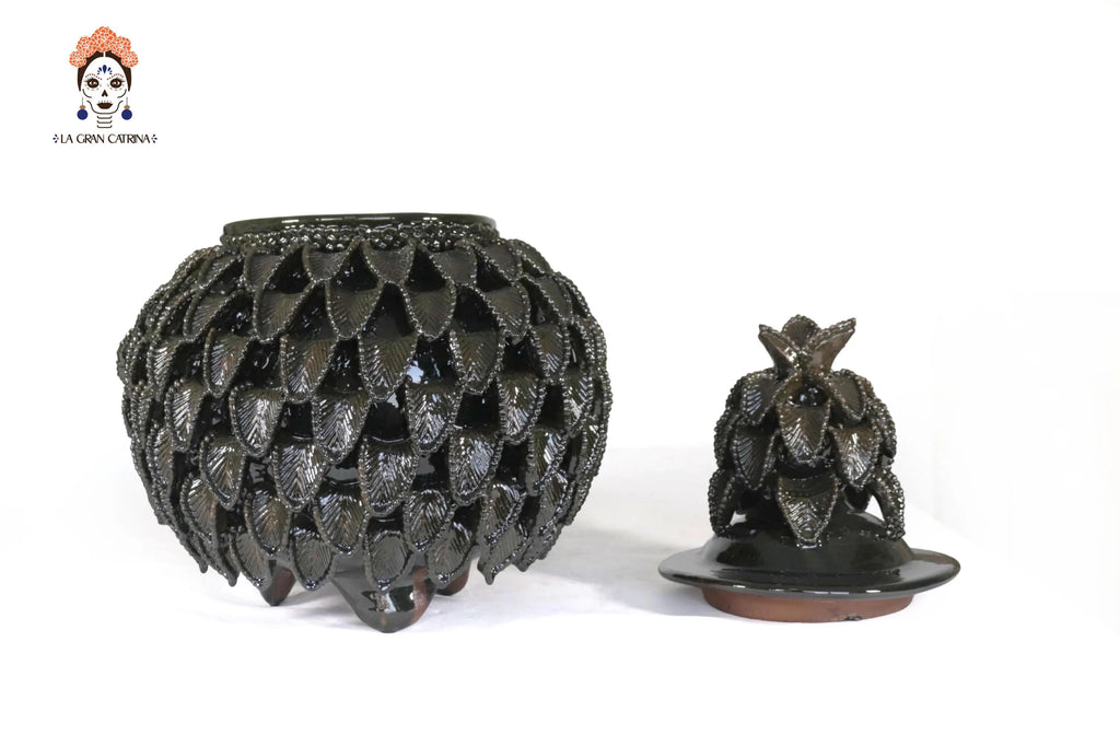 Michoacán Clay Pineapple - Green - 16 in. Viejitos SJG