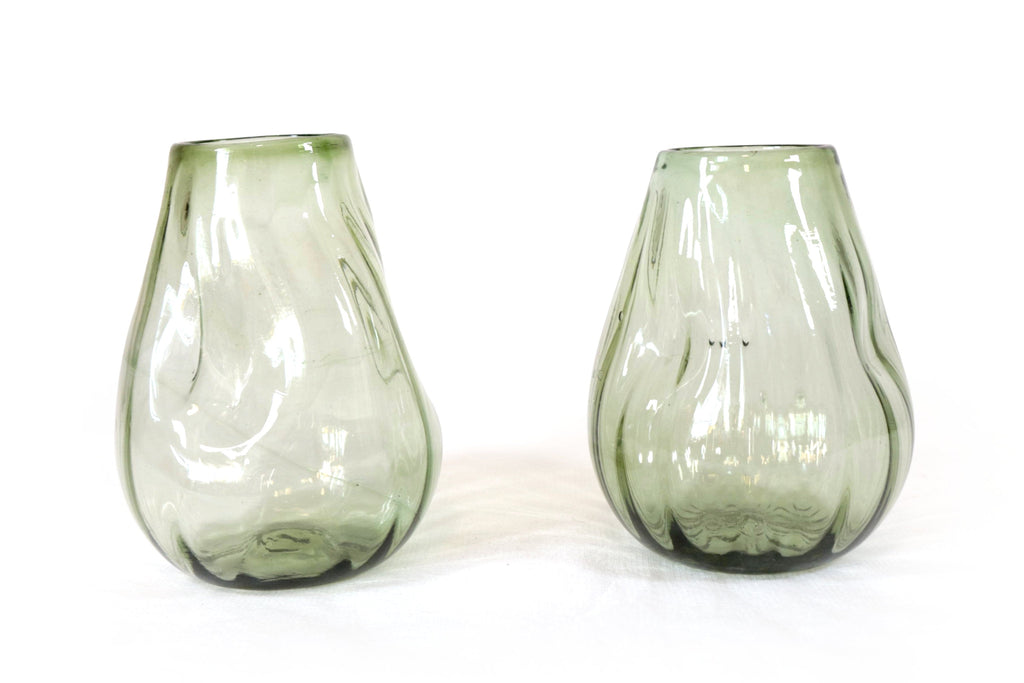 Blown Glass Tumbler Green Oliva 6.6 in. Vidrio Soplado