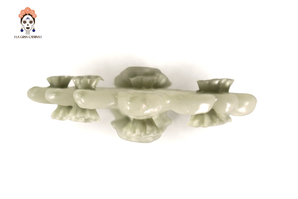 Sculpted Candle - Tree Life Green - 7 in. Viviana