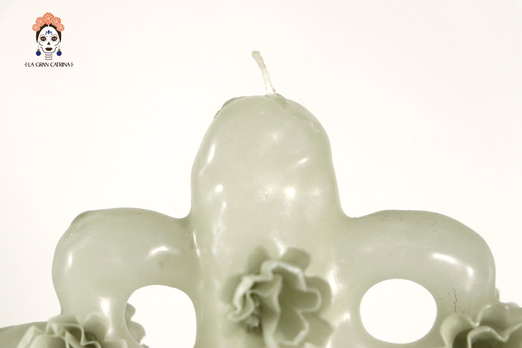Sculpted Candle - Tree Life Green - 7 in. Viviana